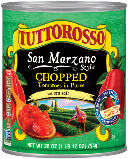 San Marzano Style Chopped Tomatoes in Puree with Sea Salt 28 oz